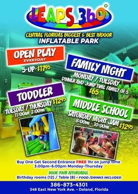 Bounce House Rentals at Leaps 360 Inflata Park, DeLand, FL