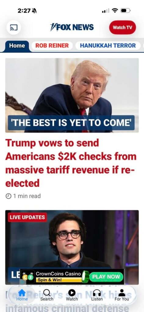 Re-elected? Head on over to Fox News and try and decipher this headline. Are they signaling a 3rd term?