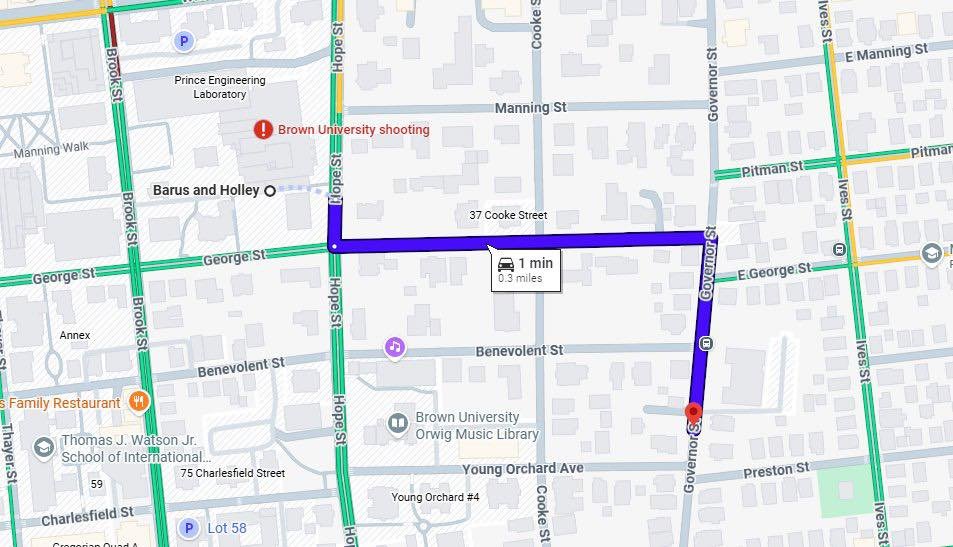 POLICE NOW SAY SUSPECTED STILL AT LARGE AND NOT IN CUSTODY A new alert from BrownUAlert reports shots fired near Governo...