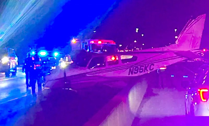 FHP: Plane Forced to Land on I-95 in Cocoa During Evening Rush Hour, One Injured