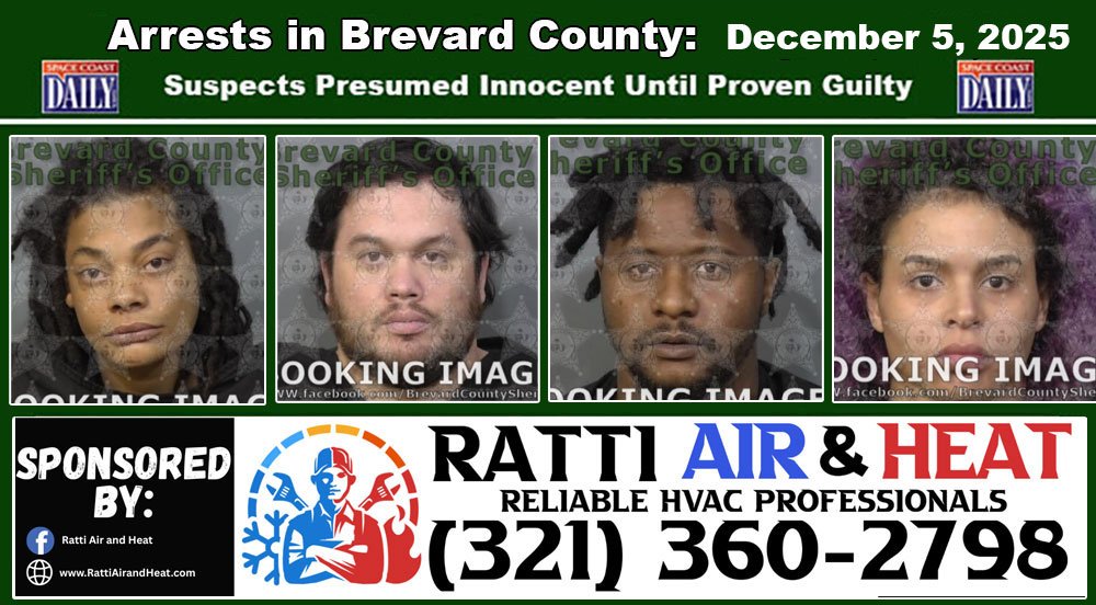 Arrests In Brevard County: December 5, 2025 – Suspects Presumed Innocent Until Proven Guilty