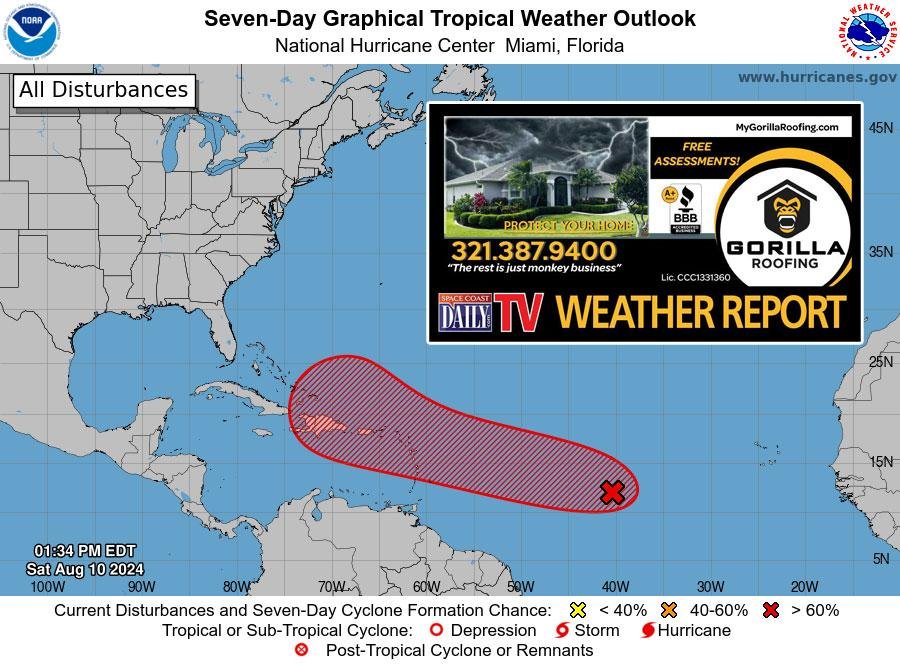 80-Percent Chance Tropical Storm Ernesto Will Form Next Week in the Atlantic: NHC Report