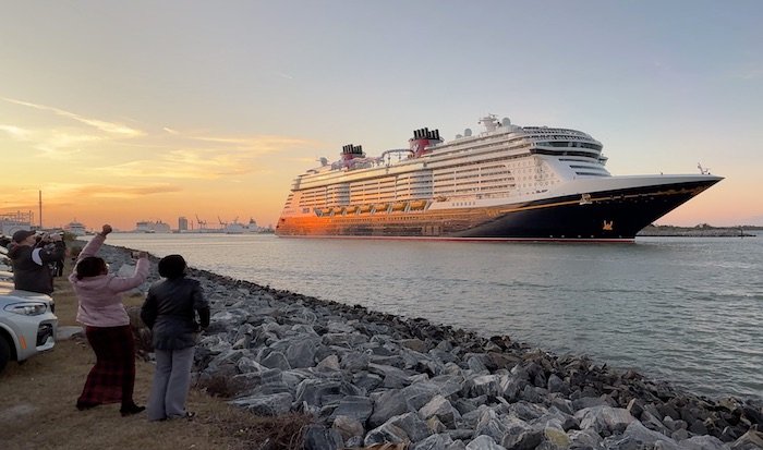 WATCH: Port Canaveral's 140,000-Ton Disney Treasure Departs On First 7-Day Caribbean Cruise