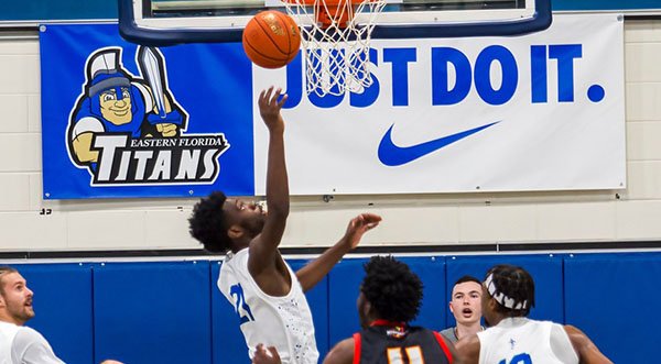 Eastern Florida State College Men's Basketball Team Back at Titan Field House for Tuesday Afternoon Game