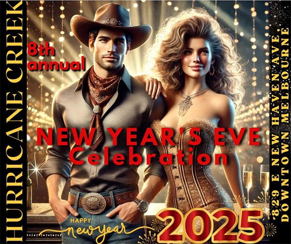 Hurricane Creek Saloon in Melbourne to Host New Year's Eve Celebration to Ring in 2025