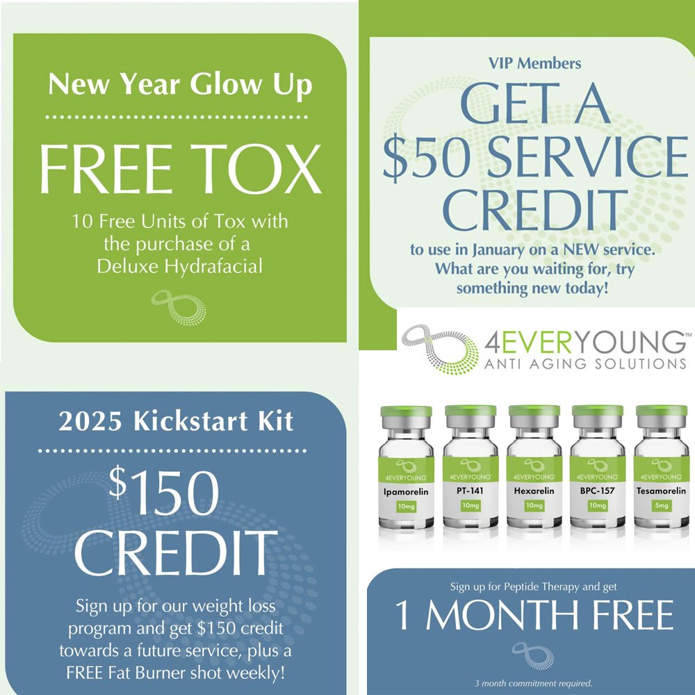 4EverYoung Anti-Aging Solutions Merritt Island Offers Great Deals For New Year's, January