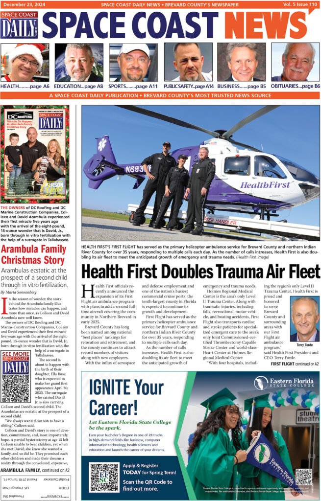 HOT OFF THE PRESS! Dec. 23, 2024 Space Coast Daily News – Brevard County's Best Newspaper