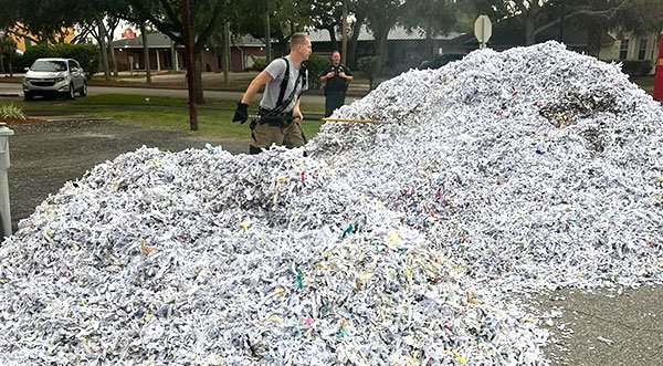 Shredding Truck Catches Fire on Myrtice Avenue in Merritt Island