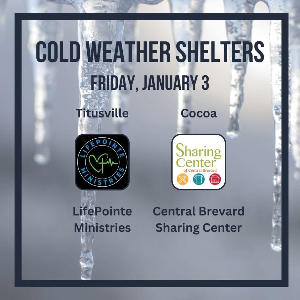 Based on the current forecast from US National Weather Service Melbourne Florida tonight, Jan 3, our community partners...
