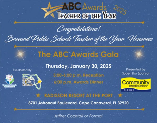 Annual ABC Awards Gala Set for January 30 at Radisson Resort in Cape Canaveral