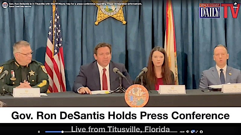WATCH: Brevard Sheriff Wayne Ivey and Gov. Ron DeSantis Criticize Florida Immigration Bill