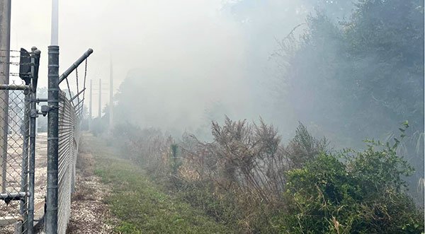 Firefighters Battle Brush Fire Near Cheney Highway in Titusville