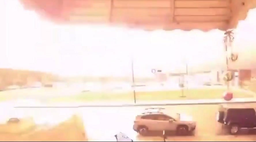 Plane crashes in North East Philadelphia near a mall at what appears to be a very high rate of speed, hitting multiple b...