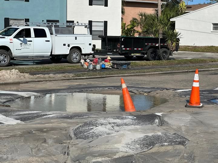 A water main break at West New Haven Ave. and Laila Ct. has shut down all westbound traffic on W. New Haven at the Evans...