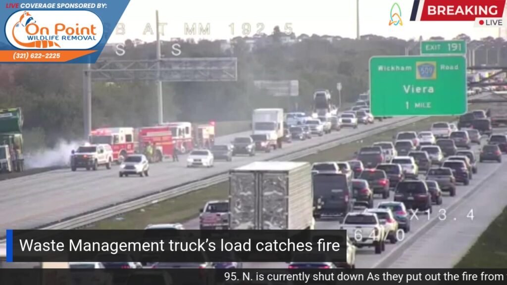 Fire on 95 North By Wickham Exit