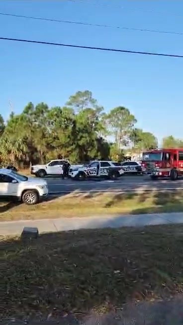 Accident involving police vehicle in front of Bayside High