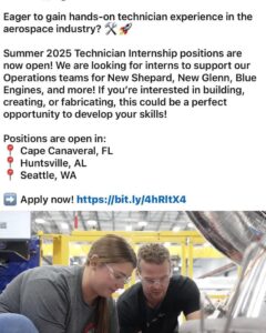 Blue Origin advertising to hire new interns after laying off 10% of its workforce. Employees let go are stating that the...