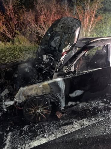 Last night, Malabar Fire Dept. Engine 99 responded to and extinguished a fully involved vehicle fire at the intersection...