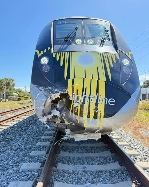 Brightline train vs car in Martin County. Passenger and driver of the vehicle both air-evacd.