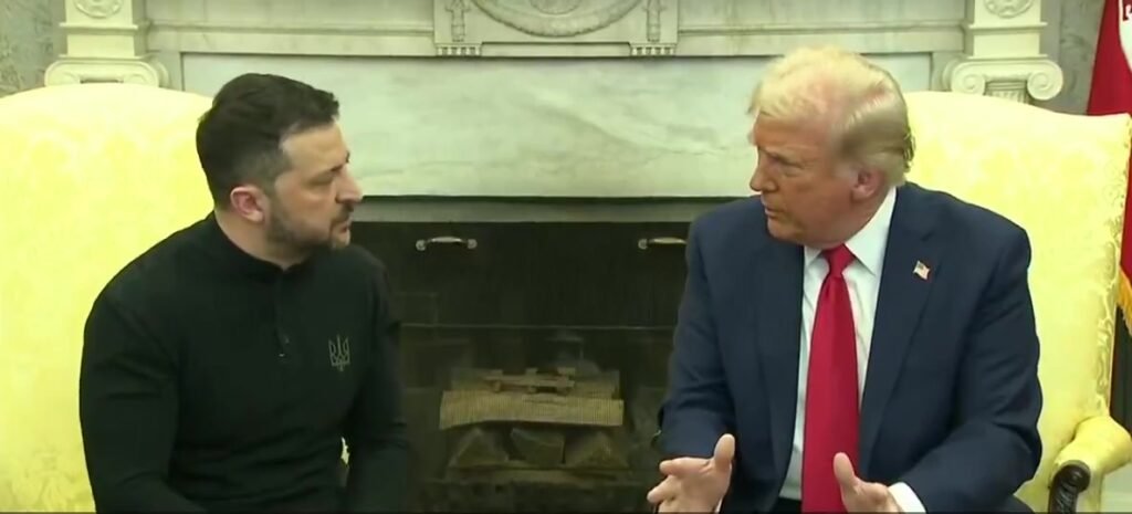 What happened today in the Oval Office between President Trump, VP Vance, and President of Ukraine Zelensky on live tele...