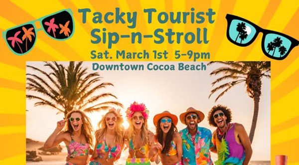 Downtown Cocoa Beach Main Street's Tacky Tourist Sip-N-Stroll Set for March 1