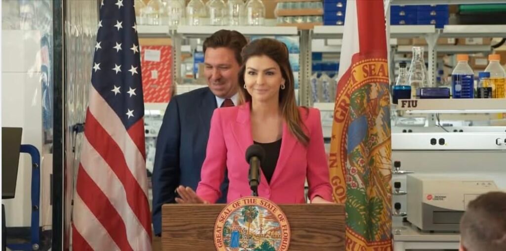Casey DeSantis gives cryptic answer when asked by reporters if she's going to run for Governor. "When you come to a fork...