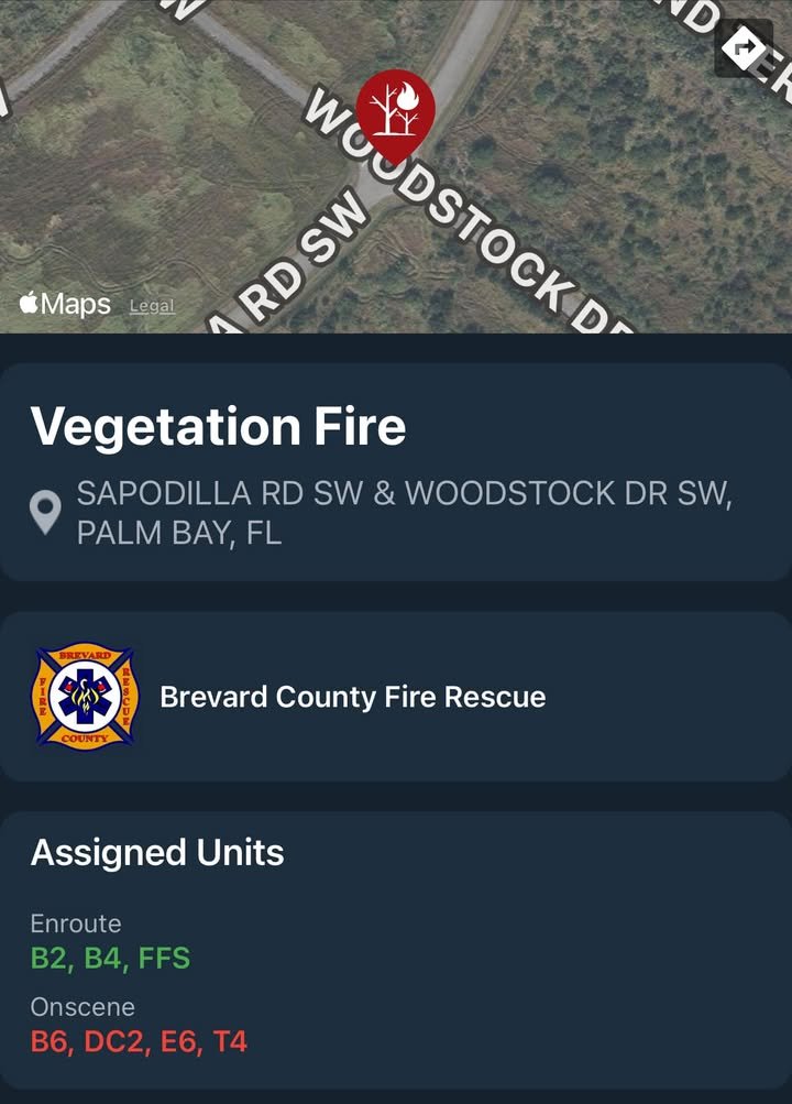 Brush fire in the Compound