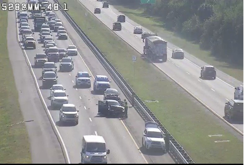 Accident 582 East just after North Courtney causing delays.