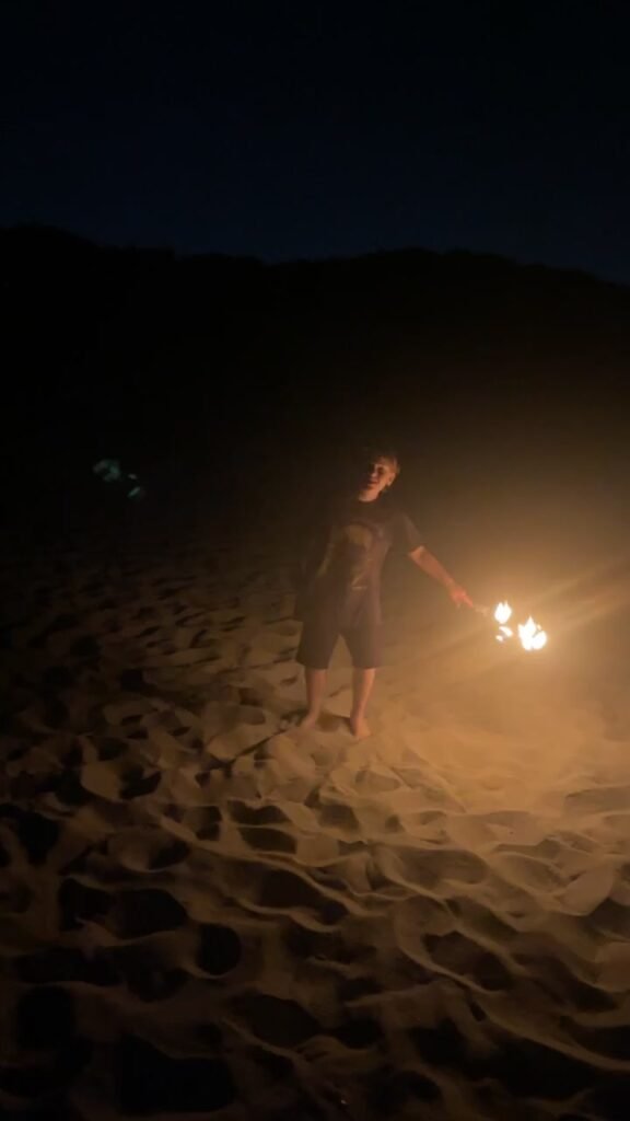 Full moon drum circle