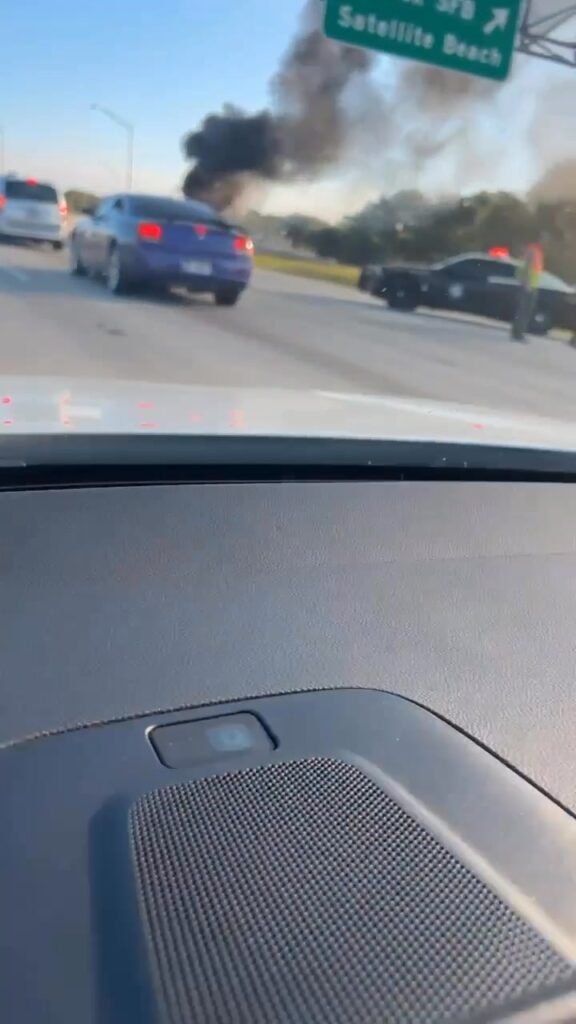 Vehcile fire at Pineda exit on 95 South causing major delays.