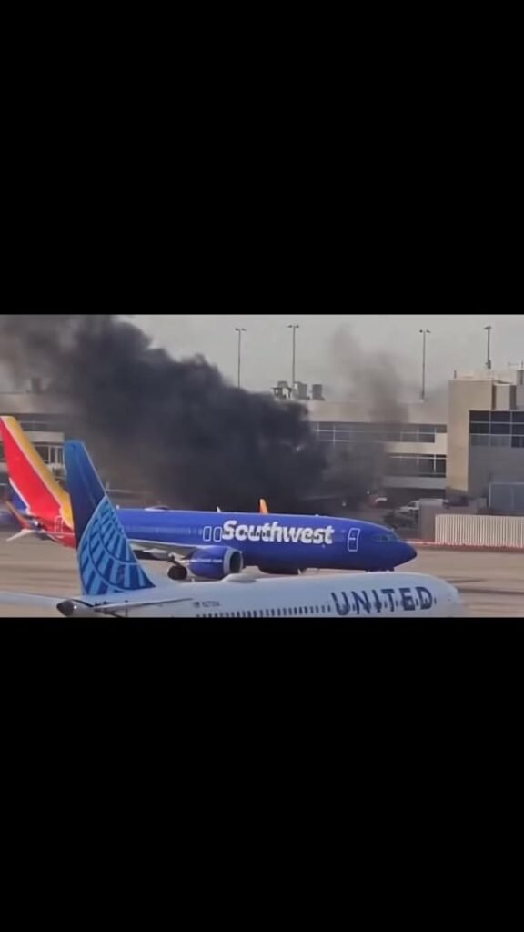 🚨 BREAKING: An American Airlines plane is ON FIRE at Denver International Airport on Thursday night.No word yet on the...