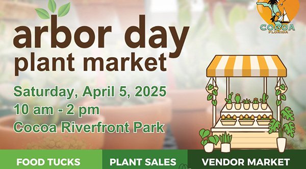 City of Cocoa to Host Arbor Day Plant Market at Cocoa Riverfront Park April 5