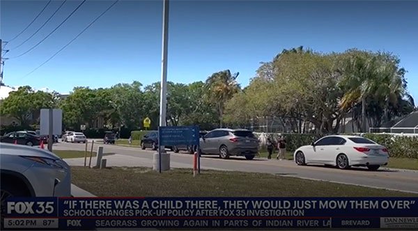 WATCH: Parents Sound Alarm as Drivers Use Sidewalks to Bypass School Pickup Line Near Suntree Elementary