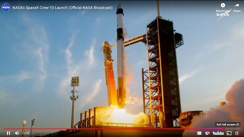 WATCH REPLAY: NASA's SpaceX Crew-10 Manned Mission Blasts Off to International Space Station