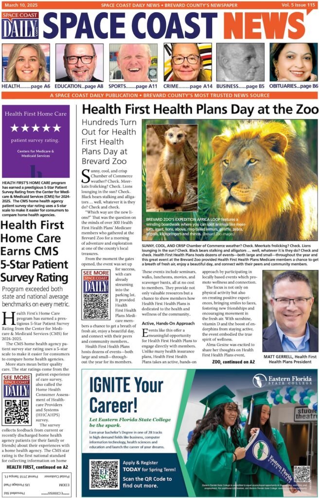 HOT OFF THE PRESS! March 10, 2025 Space Coast Daily News – Brevard County's Best Newspaper