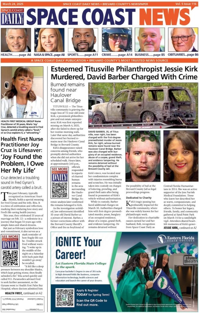 HOT OFF THE PRESS! March 24, 2025 Space Coast Daily News – Brevard County's Best Newspaper