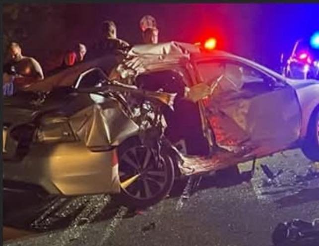 Motorcycle vs car Canaveral Groves rd and US1. Motorcyclist was reportedly going over 100mph and struck this vehicle wit...