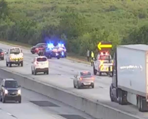 95 North just before 520. Appears to be single car accident.