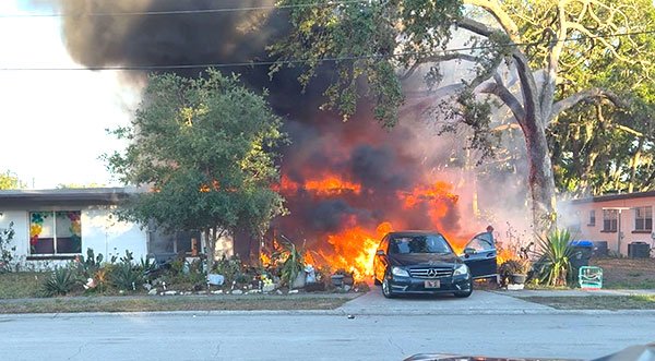 WATCH: Titusville Firefighters Extinguish Blaze at Dixon Avenue Home on Tuesday