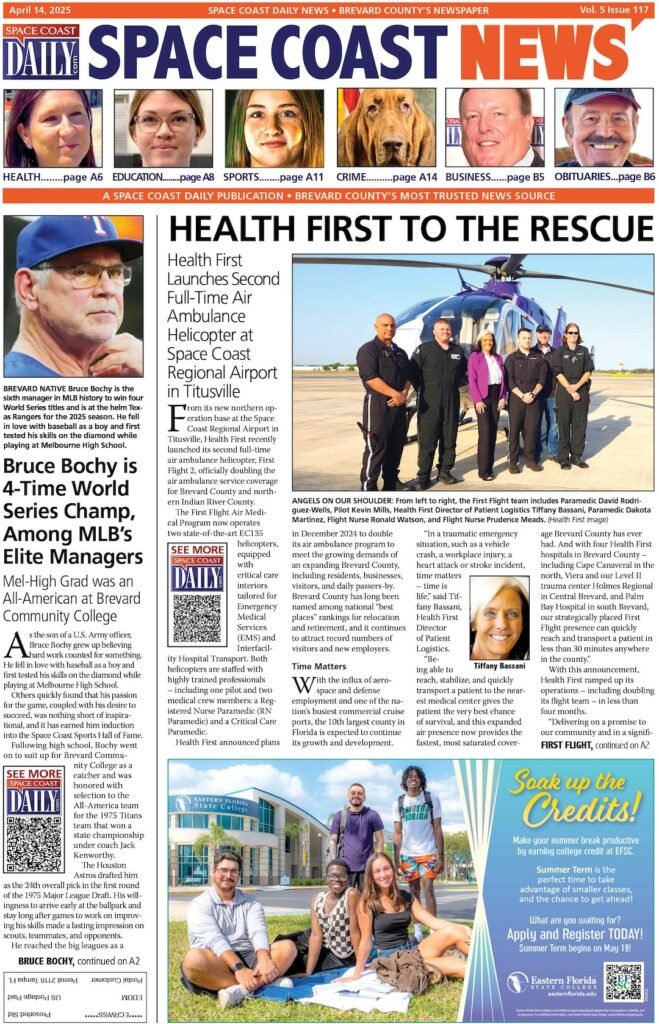 HOT OFF THE PRESS! April 14, 2025 Space Coast Daily News – Brevard County's Best Newspaper