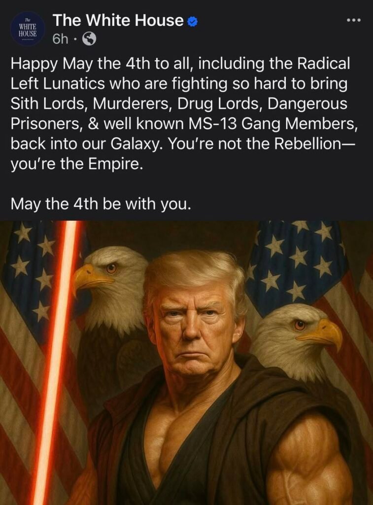 From the official White House social media accounts.