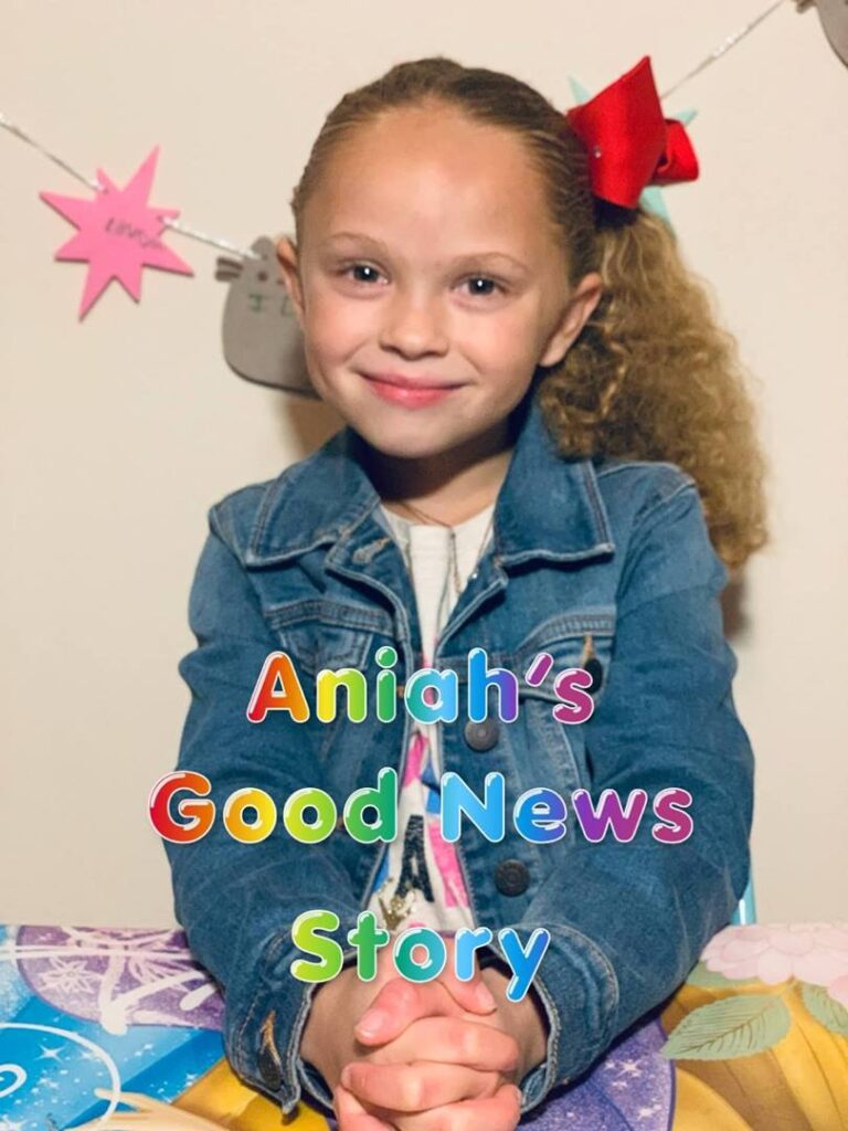 Flashback to my daughter's first Aniah's Good News episode. Spoiler Flashback to my daughter's first episode of Aniah's...