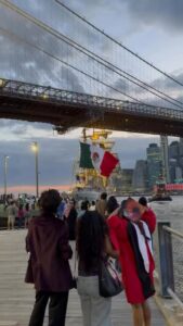 A Mexican navy ship hit the Brooklyn Bridge on Saturday during a promotional tour in New York City. Several people injur...