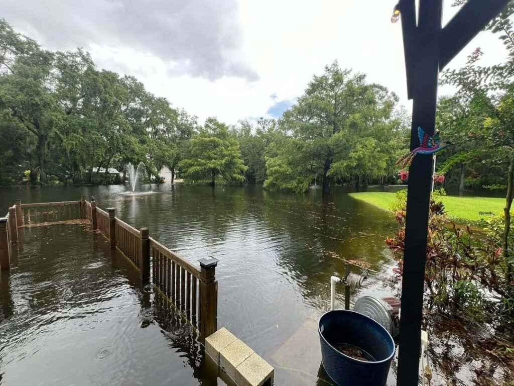 Flooding today in Mims. Do you feel like the recent flooding across the country is more than usual?