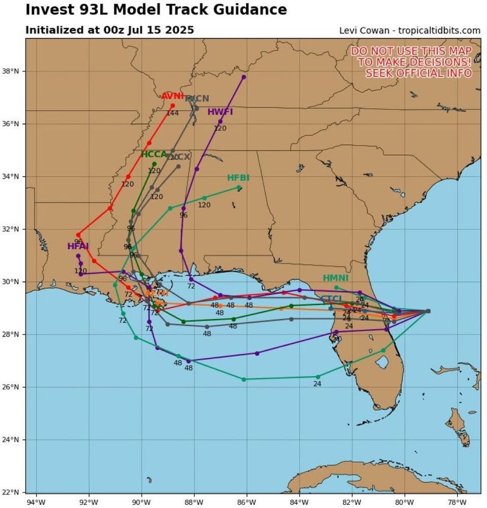 Tropical Storm Dexter could form over the next few days, potentially impacting Florida and the Gulf Coast... If a southe...