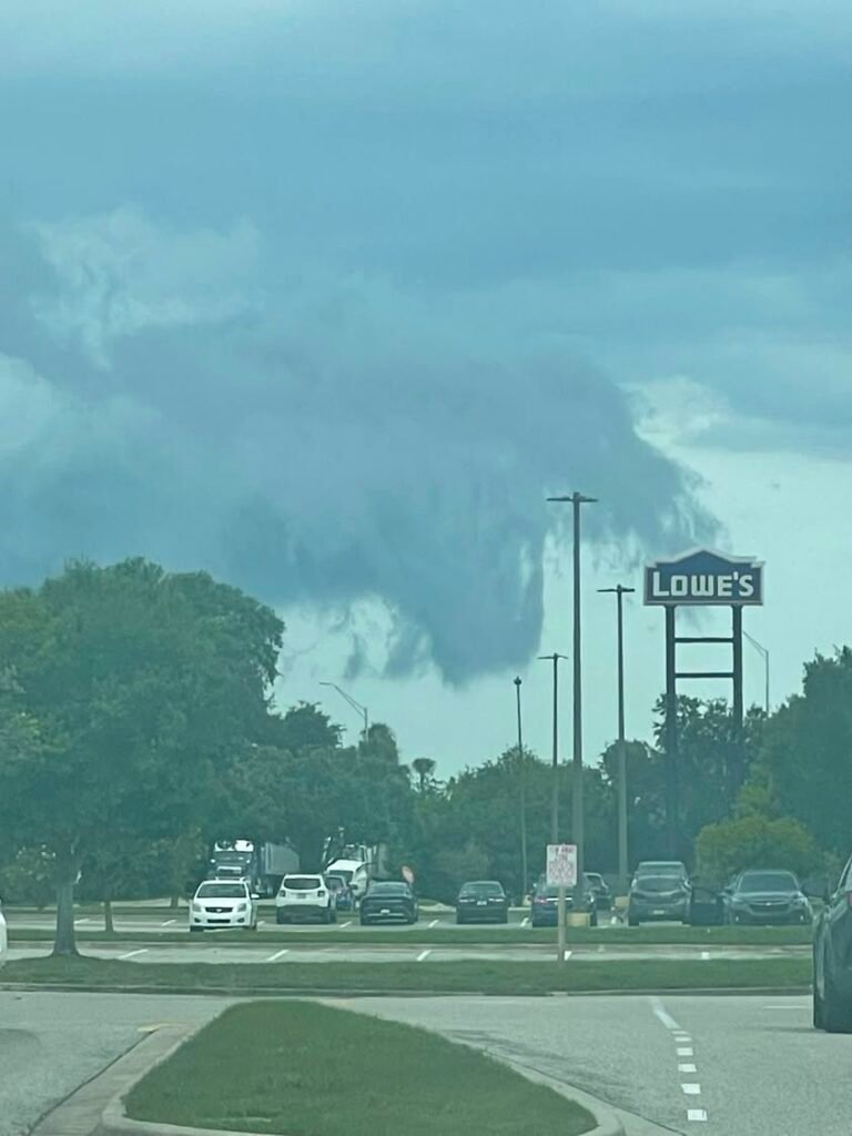 Creepy clouds forming in the East of Palm Bay as Brevard hit with severe thunderstorms warning.