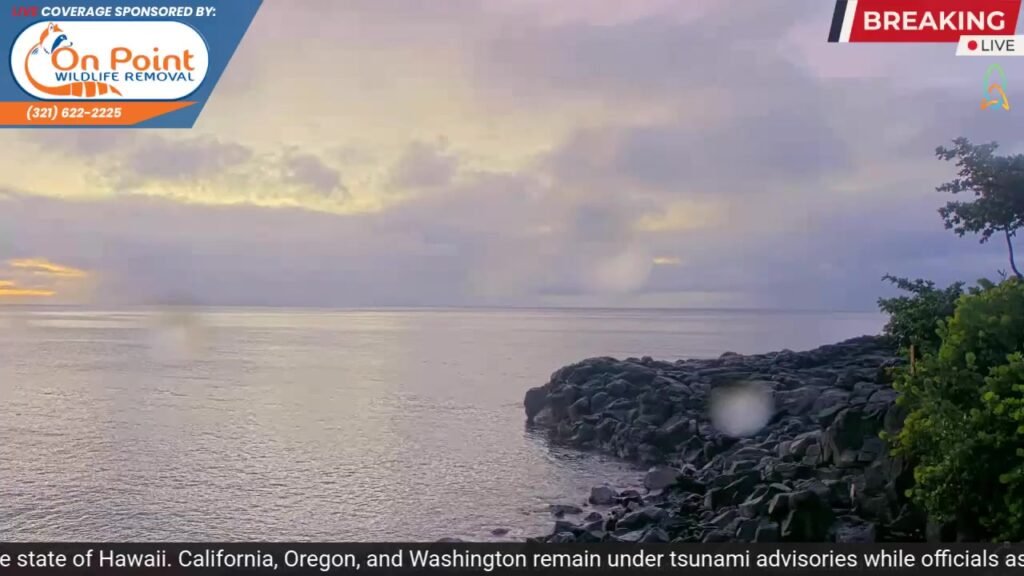A massive magnitude 8.8 earthquake struck off the coast of Russia on Tuesday, triggering tsunami warnings for Alaska and Hawaii and advisories for parts of the U.S. West Coast. The quake occurred roughly 85 miles off the eastern coast of Russia’s Kamchatka Peninsula at a depth of nearly 12 miles, according to the U.S. Geological Survey (USGS). The agency initially reported magnitudes of 8.0 and 8.7 before upgrading it to 8.8. Significant aftershocks, including magnitudes 6.3 and 6.9, were also recorded in the region. Tsunami warnings are in effect for Alaska’s Aleutian Islands and the entire state of Hawaii. California, Oregon, and Washington remain under tsunami advisories while officials assess the threat. The first tsunami wave is expected to reach Hawaii shortly after 7:15 p.m. local time (1:15 a.m. ET), with destructive waves anticipated, according to Oahu Emergency Management. Hawaii’s Emergency Management Agency has activated its Emergency Operations Center, and state officials are coordinating with Governor Josh Green’s team through the Joint Information Center. As part of the statewide alert system, sirens are sounding across all Hawaiian islands every hour at 10 minutes past the hour for the next three hours.