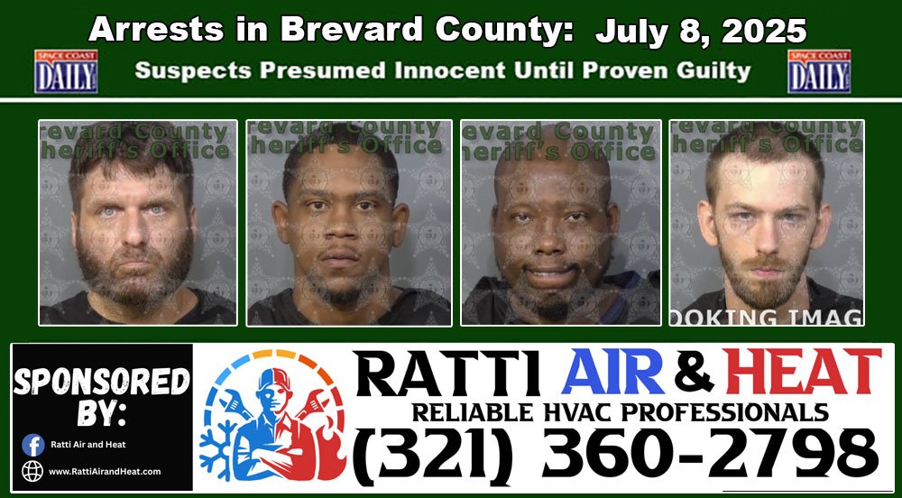 Arrests In Brevard County: July 8, 2025 – Suspects Presumed Innocent Until Proven Guilty