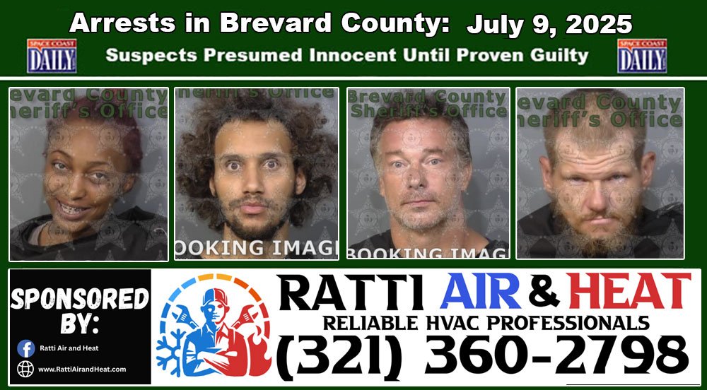 Arrests In Brevard County: July 9, 2025 – Suspects Presumed Innocent Until Proven Guilty