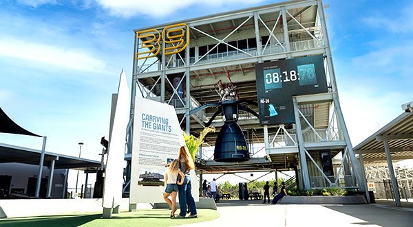 Bus Tour Gets Up Close With Rocket Launch Pads at New Stop 'The Gantry at LC-39' Kennedy Space Center
